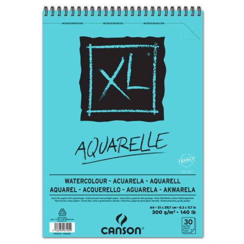 blocco acquerello con spirale-xl aquerelle-canson